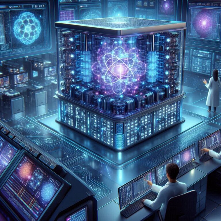 Hybrid Quantum-Classical Workflows in Enterprise showing quantum processor.